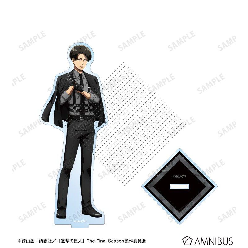 Attack on Titan Suit Style Eren Levi Hange Erwin Acrylic Stand Móc khóa Anime Collection