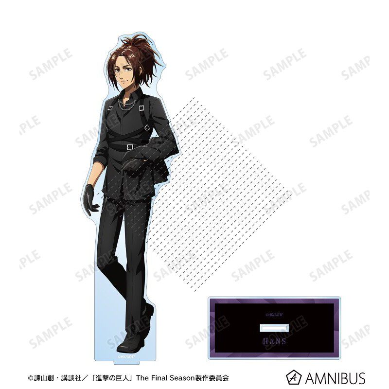Attack on Titan Suit Style Eren Levi Hange Erwin Acrylic Stand Móc khóa Anime Collection