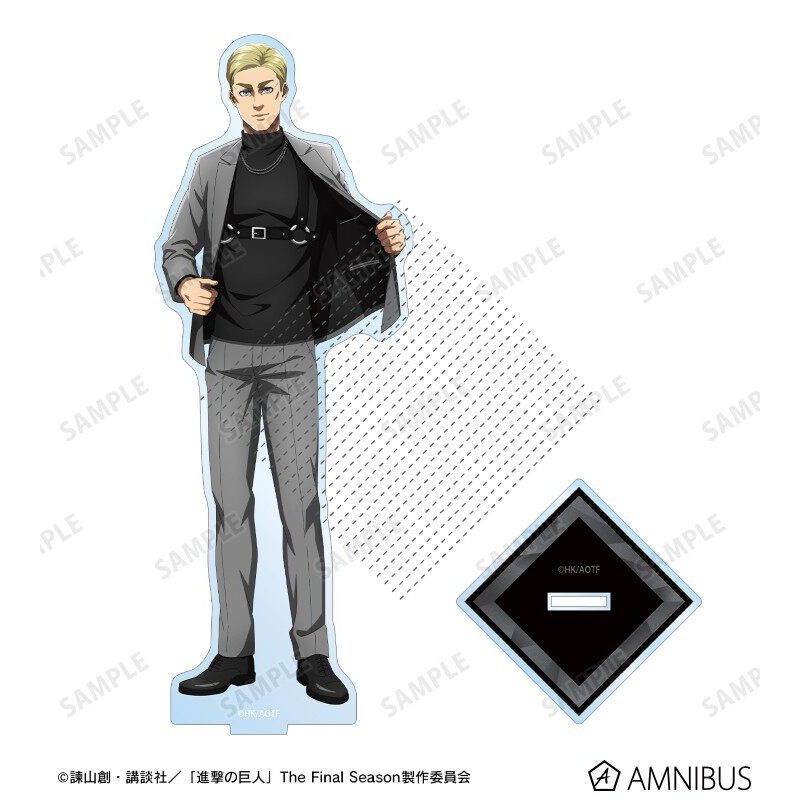 Attack on Titan Suit Style Eren Levi Hange Erwin Acrylic Stand Móc khóa Anime Collection