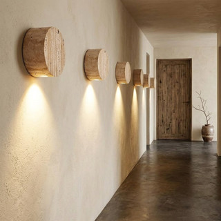 AIMI Đèn Tường Đá Sáng Tạo Wabi Sabi Phong Cách Trang Trí Nhà Cửa Đèn Tường Thích Hợp Cho Phòng Ngủ Đầu Giường Phòng Khách Học Sconce