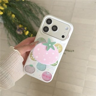 IPhone 17 Pro max Satin mờ họa tiết cà chua TPU chất liệu IMD vỏ điện thoại xử lý