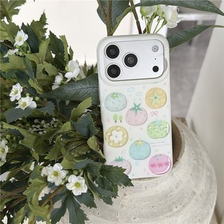 IPhone 17 Pro max Satin mờ họa tiết cà chua TPU chất liệu IMD vỏ điện thoại xử lý