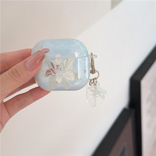 Air Pods 4 Hoa loa kèn trắng mờ Chất liệu TPU Vỏ bảo vệ Tai nghe không dây