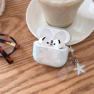 Air Pods 4 Hoa loa kèn trắng mờ Chất liệu TPU Vỏ bảo vệ Tai nghe không dây