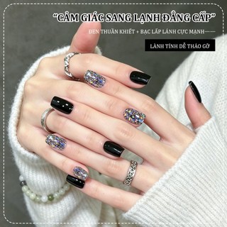 Miss Gooey 2026 Sơn móng tay gel hai tông màu mới màu đen bí ẩn bạc lấp lánh trộn màu sắc phổ biến để làm cho làn da sáng hơn