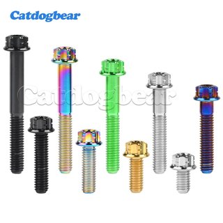 Catdogbear Titan Bolts M6x10 đến 50mm, đầu Torx, mặt bích, phù hợp trang trí và sửa đổi xe máy