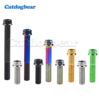 Catdogbear Bu Lông Titan các kích cỡ từ 20mm đến 60mm, mặt bích đầu dây buộc dành cho xe máy phanh đĩa
