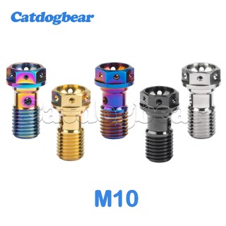 Catdogbear Titan Bolt M10x1.0 / 1.25mm Banjo Bolt cho Brembo Phanh Lin & Bu lông ly hợp lỗ đôi có van chảy máu
