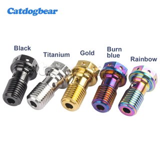 Catdogbear Titan Bolt M10x1.0 / 1.25mm Banjo Bolt cho Brembo Phanh Lin & Bu lông ly hợp lỗ đôi có van chảy máu