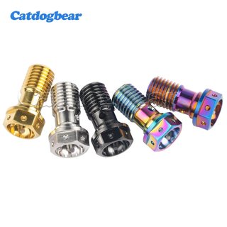 Catdogbear Titan Bolt M10x1.0 / 1.25mm Banjo Bolt cho Brembo Phanh Lin & Bu lông ly hợp lỗ đôi có van chảy máu