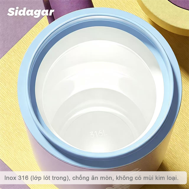 Sidagar 1100ML Đồ gốm bên trong Nắp có thể mở bằng một tay. | BigBuy360 - bigbuy360.vn