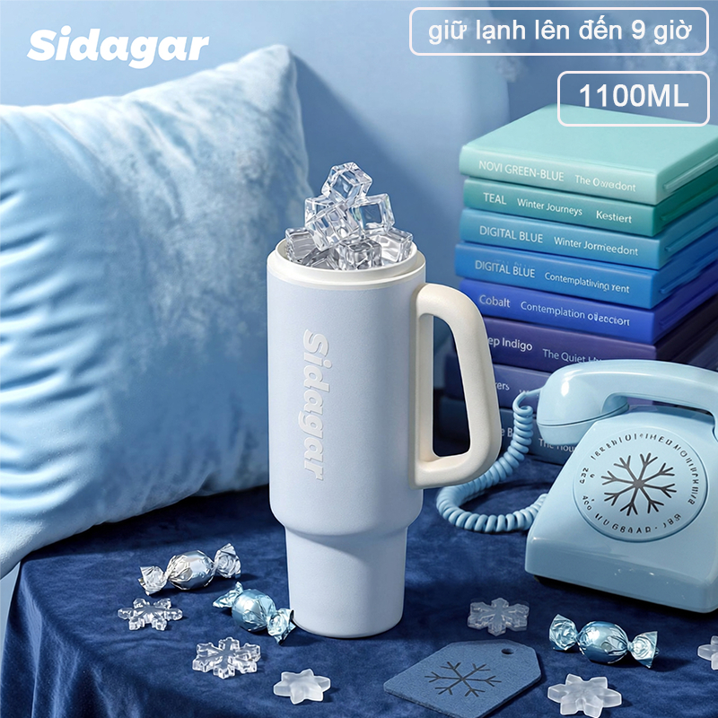 Sidagar 1100ML Đồ gốm bên trong Nắp có thể mở bằng một tay. | BigBuy360 - bigbuy360.vn