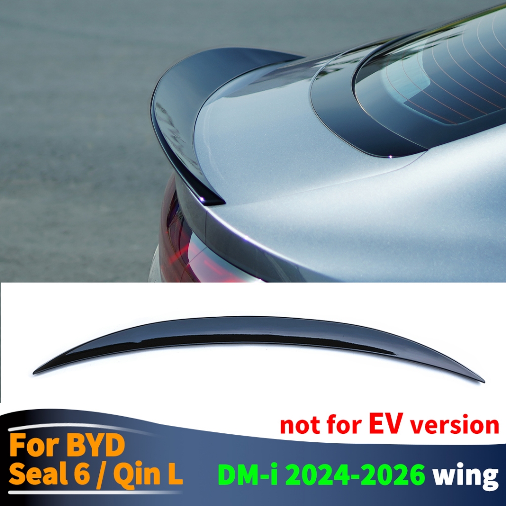 Cánh lướt gió phía sau cho BYD Seal 6 Qin L DM-i 2024 2025 2026 Air Body Kit Phụ kiện điều chỉnh Deflector, không dành cho phiên bản EV