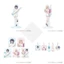 Lớp không 2-Kawai Cô Gái Đến Tomodachi ni Natta Y Tá Umi Acrylic Đứng Thẻ Móc Khóa Anime Bộ Sưu Tập