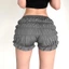 Cutenew Eo Thấp Frill Thiết Kế Quần Ngắn Hip-Wapped Coolness Nữ Mùa Hè Thư Giãn Phong Cách Đa Năng