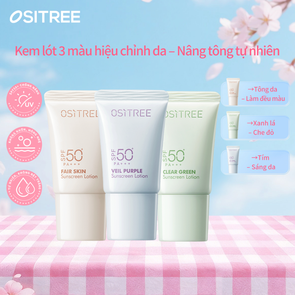 [Quà tặng]OSITREE Kem chống nắng làm trắng da Kem che khuyết điểm làm dịu Kem che khuyết điểm chống tia cực tím 4g Kem chống nắng