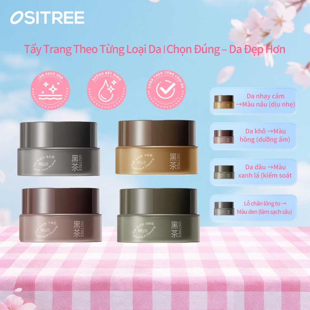 [Quà tặng]OSITREE Kem tẩy trang chiết xuất thực vật Kem tẩy trang nhẹ nhàng Không chứa cặn 10g Tẩy trang