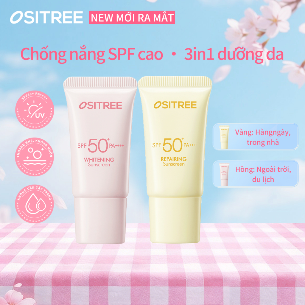 [Quà tặng]OSITREE Viên Kem Chống Nắng 3.0 Nhạy Cảm Làm Trắng Da Dưỡng Ẩm Chống Tia Cực tím 10g Kem Chống Nắng