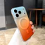 Ốp lưng cứng mờ Gradient / viền trái tim tương thích cho iPhone 15 pro max 16 pro max 17 pro max Cover