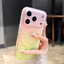Ốp lưng cứng mờ Gradient / viền trái tim tương thích cho iPhone 15 pro max 16 pro max 17 pro max Cover