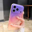 Ốp lưng cứng mờ Gradient / viền trái tim tương thích cho iPhone 15 pro max 16 pro max 17 pro max Cover