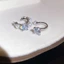 Bộ vòng bít tai tông màu bạc với ngọc trai & Cubic Zirconia, Bông tai không cần xỏ khuyên có thể xếp chồng lên nhau, Vòng bít tai tinh tế tối giản dành cho nữ