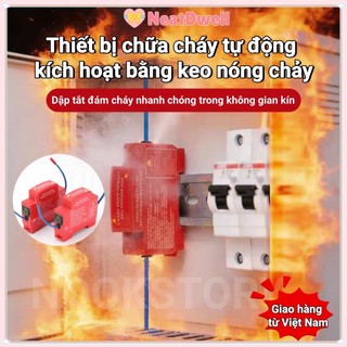 [Giao hàng từ Việt Nam] Thiết bị chống cháy TOOKSTOORY, Bình chữa cháy tự động DIN Rail gia đình, Thiết bị chữa cháy không ô nhiễm thiết kế hai dòng