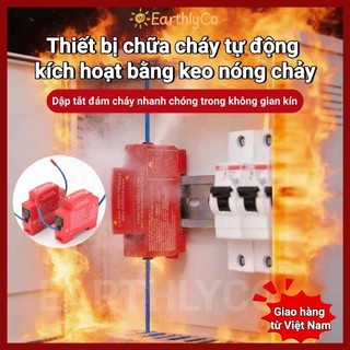 [Giao hàng từ Việt Nam] Thiết bị chống cháy EARTHLYCO, Bình chữa cháy tự động gia đình DIN Rail, Thiết bị chữa cháy thiết kế hai dòng không ô nhiễm
