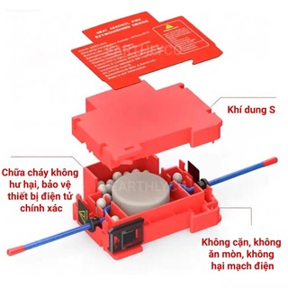 [Giao hàng từ Việt Nam] Thiết bị chống cháy EARTHLYCO, Bình chữa cháy tự động gia đình DIN Rail, Thiết bị chữa cháy thiết kế hai dòng không ô nhiễm