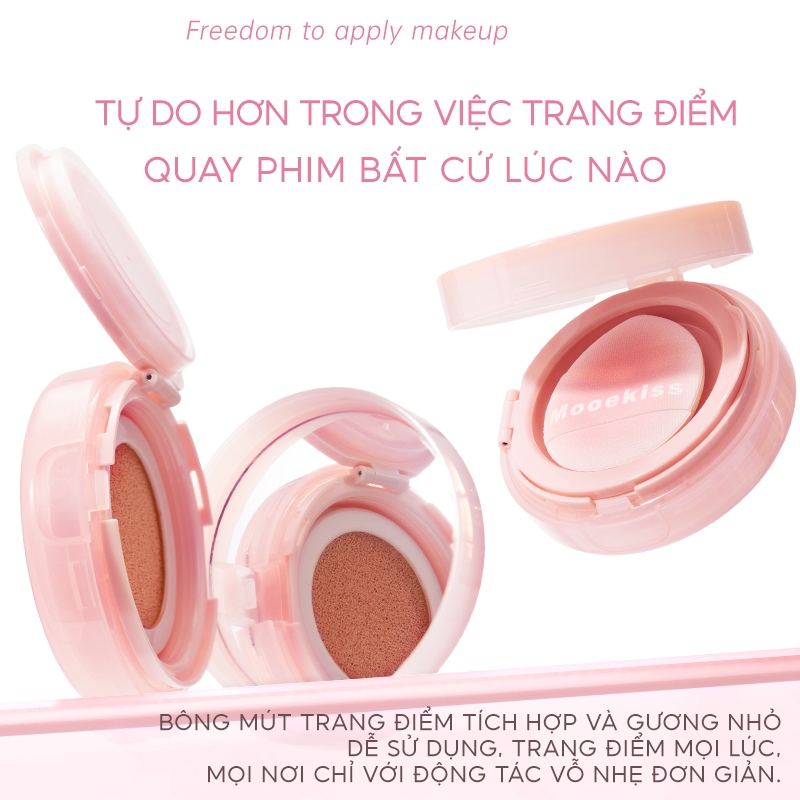 [KOL COMBO]Combo 2 Má Hồng Mooekiss Cushion, Hiệu Ứng Glow, Dưỡng Ẩm, Lâu Trôi, Màu Tự Nhiên