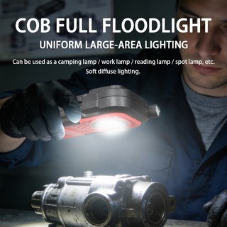 Đèn làm việc COB có thể sạc lại với cổ ngỗng & kẹp từ tính linh hoạt, 360° Đèn pin LED có thể xoay để sửa chữa ô tô, chiếu sáng khẩn cấp