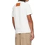 Áo thun ngắn tay ngoại cỡ Unisex, thẻ da tối giản dập nổi Logo chữ cái trên lưng – Đen / Trắng