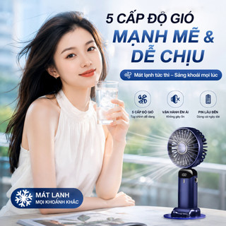 quạt cầm tay viên hương thay thế siêu êm ít tiếng ồn gió mạnh nhỏ gọn để bàn usb mini văn phòng gấp gọn di động đeo cổ ngoài trời tháo rửa được quà học sinh sạc pin pin trâu viên tinh dầu phong cách ins tặng bạn gái tặng bạn thân quà sinh nhật ngày của mẹ