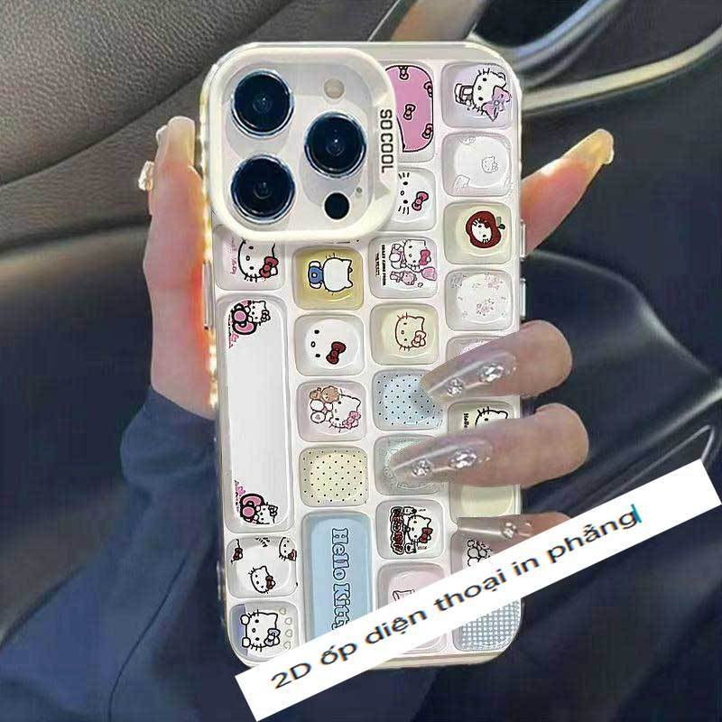 LM| Ốp lưng cho iPhone X Xr Xs Max 6 6s 7 8 Plus 11 12 13 14 15 16 17 Pro Max 17 Bàn phím in phẳng không khí KT Vỏ điện thoại IMD cứng