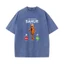 Tung Sahur Gọi Câu Cá Vui Nhộn Brainrot Đùa Nam Áo Rửa Vintage Tee Tay Ngắn Cổ Tròn Áo Thun Cotton Quần Áo Mùa Hè