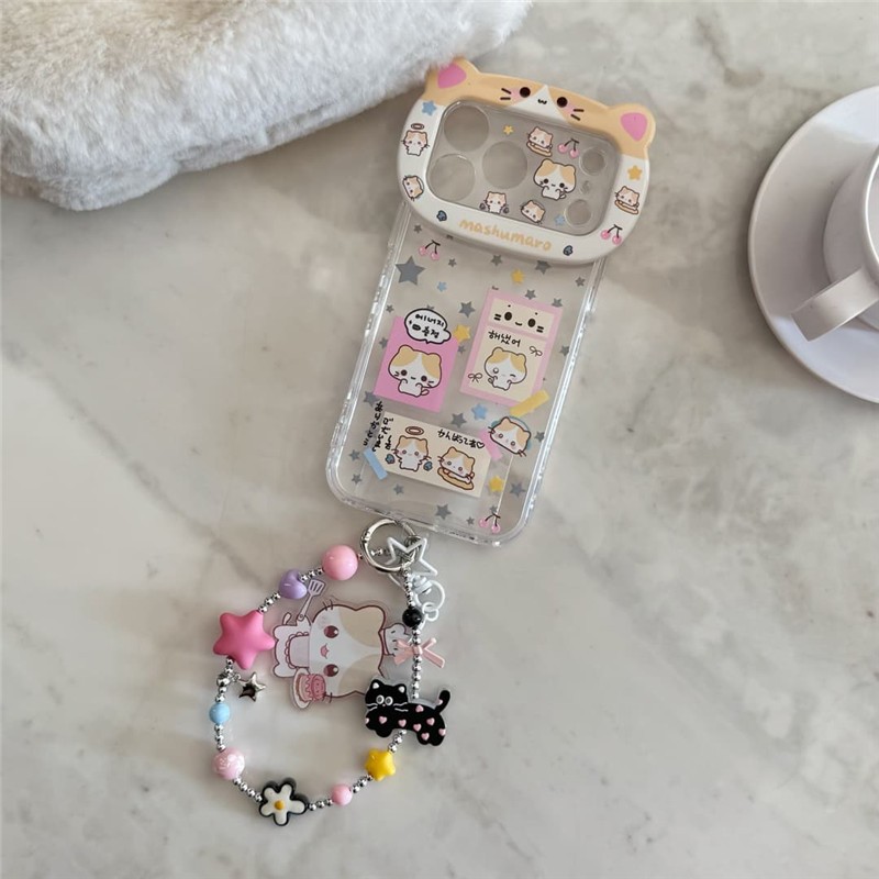 IPhone 17 Pro Max Cotton Candy Cat pattern TPU chất liệu IMD process phone case