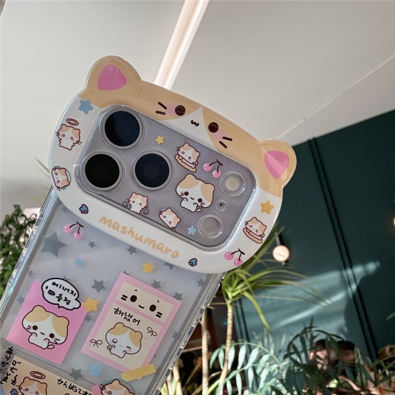IPhone 17 Pro Max Cotton Candy Cat pattern TPU chất liệu IMD process phone case