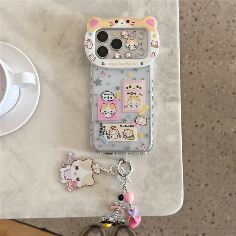 IPhone 17 Pro Max Cotton Candy Cat pattern TPU chất liệu IMD process phone case
