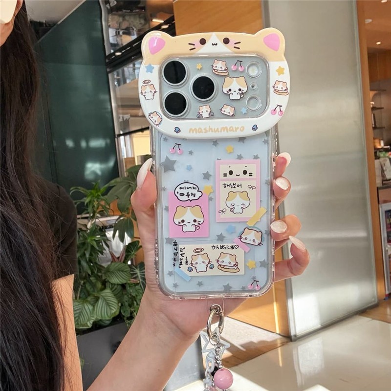 IPhone 17 Pro Max Cotton Candy Cat pattern TPU chất liệu IMD process phone case