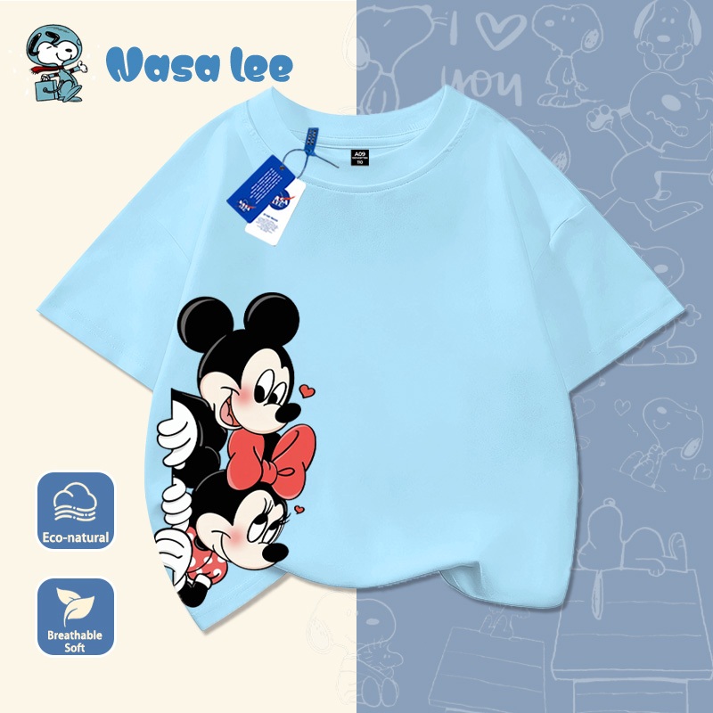 Áo Thun Polo Bé Trai Sọc Xanh Dương Mickey 2026 - Hàng Cotton Mềm Mại