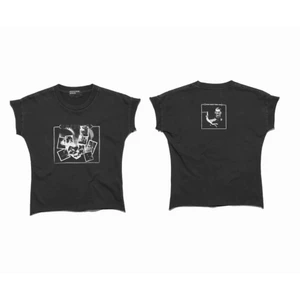 Unisex Vintage Trừu Tượng Heartthrob In Hình Crop Shrunken Áo Thun Tay Ngắn