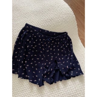 Bộ đồ ngủ hoa nhỏ Tây Tạng có cạnh xù và tay ngắn cho bộ đồ mặc nhà dành cho nữ