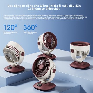 [Bảo Hành 1 Đổi 1] Quạt Để Bàn Mini VINZEO 2026 - Tự Động Xoay, Sạc USB, Gió Tuần Hoàn Siêu Mát cho Văn Phòng & Ký Túc Xá