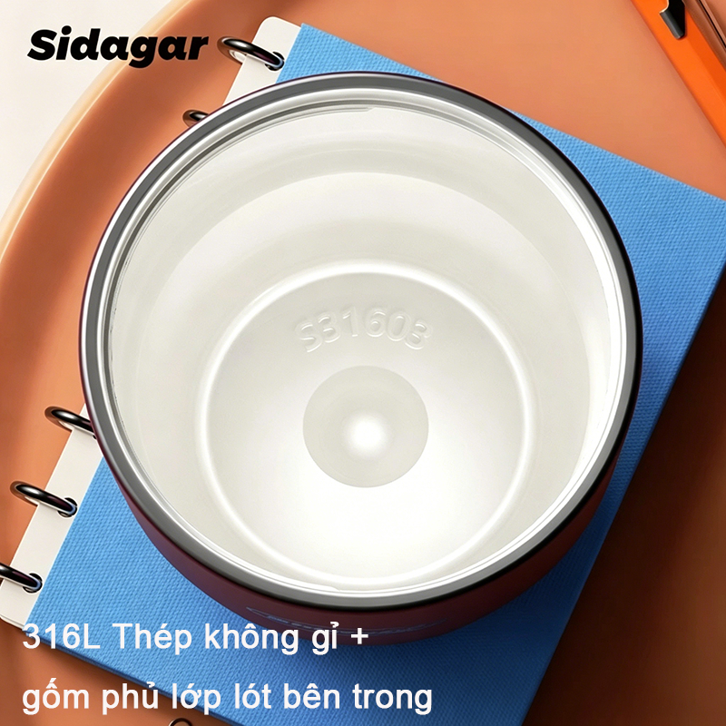 Sidagar Đồ gốm bên trong Dùng cho trà đá cà phê sữa đá.thuận tiện để thực hiện khi đi ra ngoài
