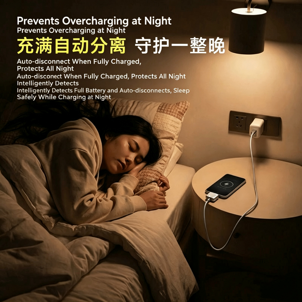 Type-C 140W Bảo vệ pin kết nối vật lý Bảo vệ chống quá tải để sạc qua đêm an toàn Sạc tự động thông minh