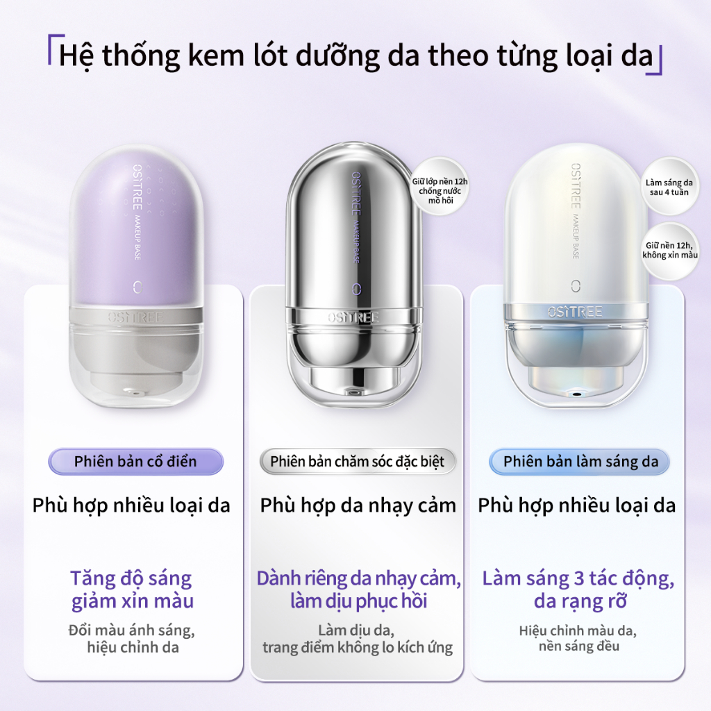 [Livestream] OSITREE! Kem lót mặt trang điểm Kem lót cách ly Kem dưỡng ẩm Hydrating Brightening Concealer Tone-up 32g