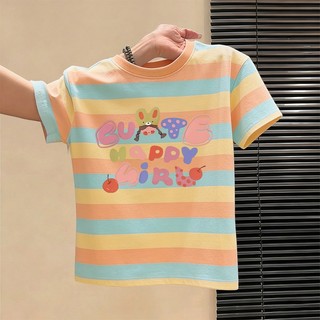 Hàng có sẵn Giao ngay Áo thun NASA in chữ cộc tay mùa hè Cotton bé gái