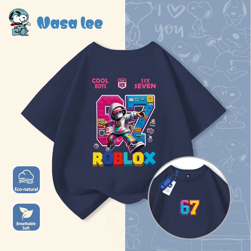 Áo Thun Bé Trai/Roblox Anime - Áo Trắng In Hình Game 3D ROBOX - Hàng Đẹp