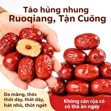 500G Táo Đỏ Tân Cương Size Đại, Táo Đỏ Sấy Loại 1, Táo Đỏ Kỉ Tử Hỗ Trợ Ăn Kiêng