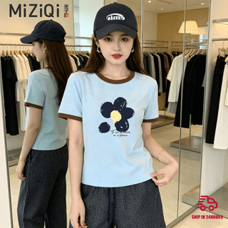 【Khuyến mãi】 Áo thun ngắn tay phong cách Hàn Quốc và preppy, phù hợp mùa hè plus size